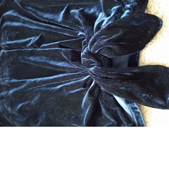 RDI BLUE VELVET SHIRT WITH FRONT ROUCHING SIZE S - Picture 3 of 6